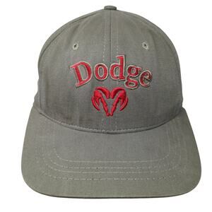 Dodge Slideback Baseball Cap Green One Size Embroidered Competition Headwear